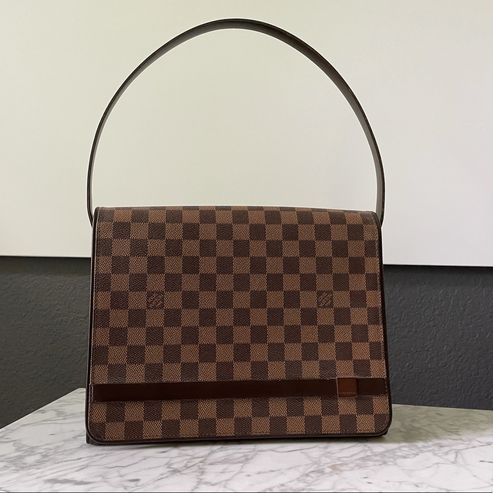 💯AUTHENTIC Louis Vuitton Flap Tribeca Damier Ebene Carre bag - Picture 3 of 13